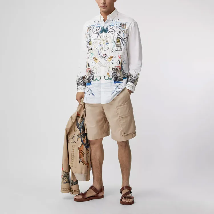 Burberry Printed Long Sleeve Button Down-2
