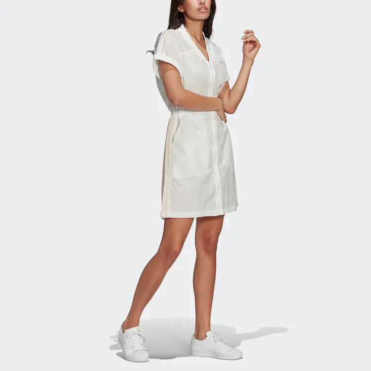 Adidas Originals Short Sleeved Dresses Women's White-2
