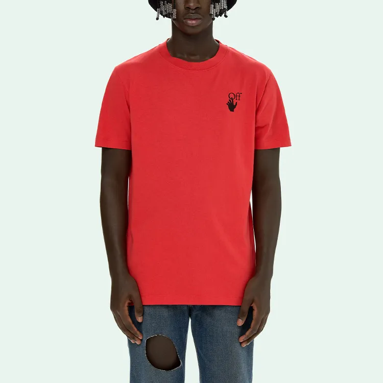 OFF WHITE SS21 T Shirts Men Red-4