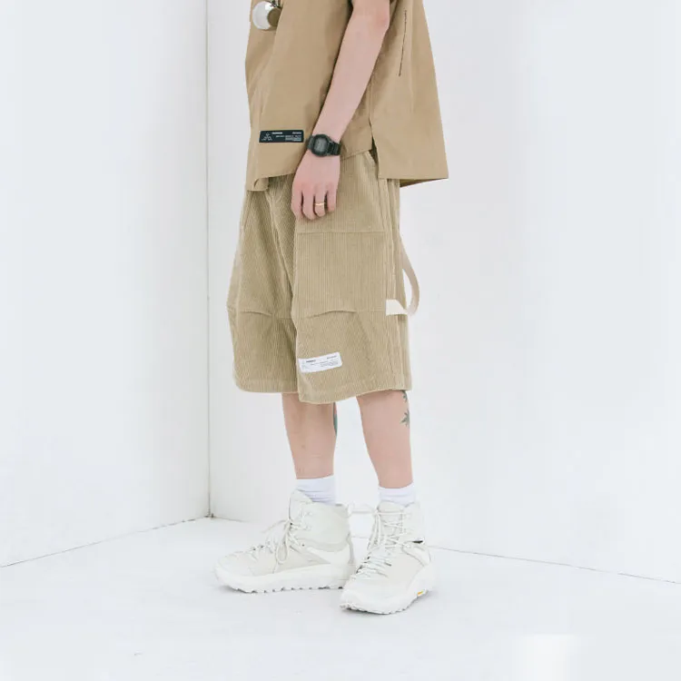 ROARINGWILD Loose Fit Shorts Unisex Khaki-5
