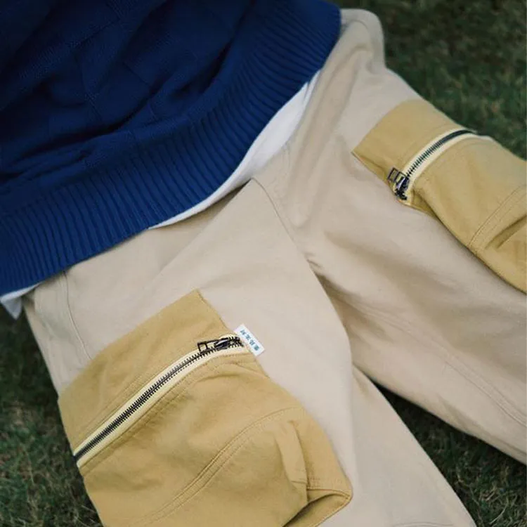 PROS BY CH Casual Pants Unisex Light Khaki-1