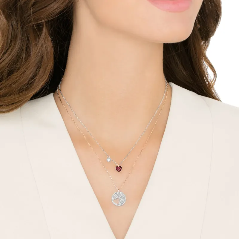 Swarovski Crystal Wishes Necklaces Women's Red-2