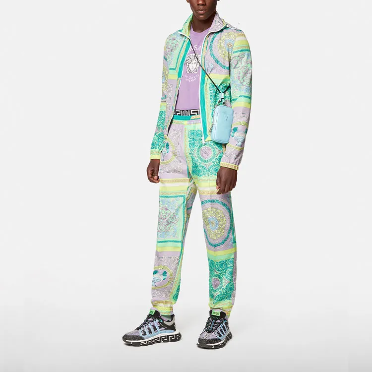 VERSACE Barocco Mosaic Print Trousers-1