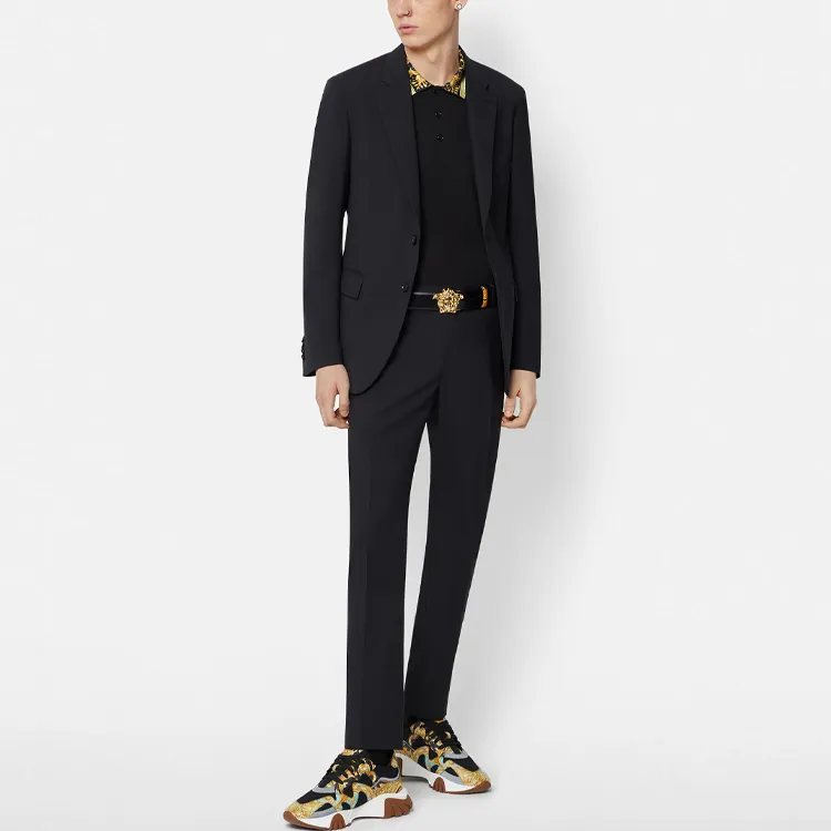 VERSACE Polo Shirts Men Black-1
