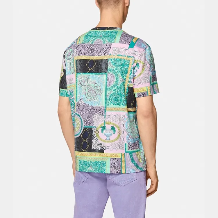 VERSACE T-Shirts Men Green-3