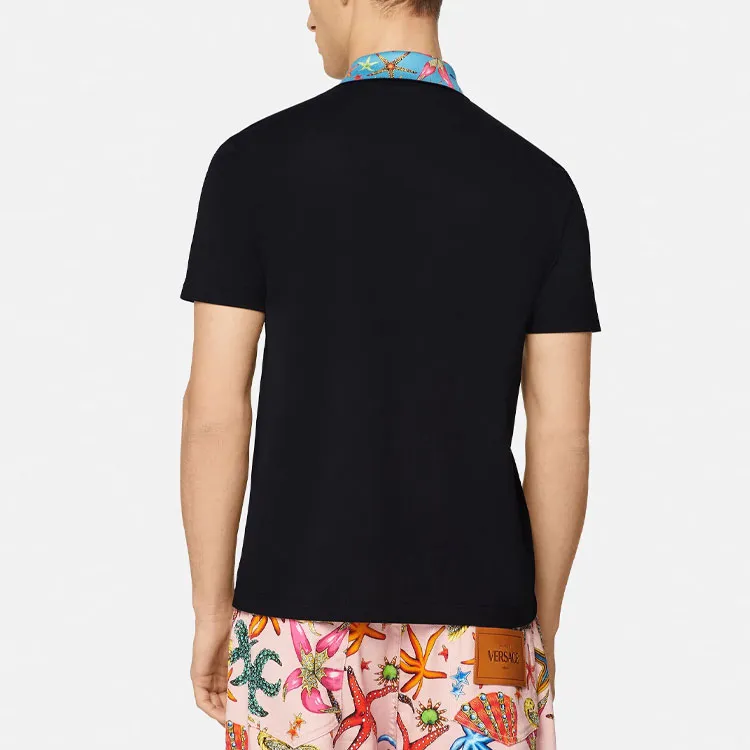 VERSACE Polo Shirts Men Black-2