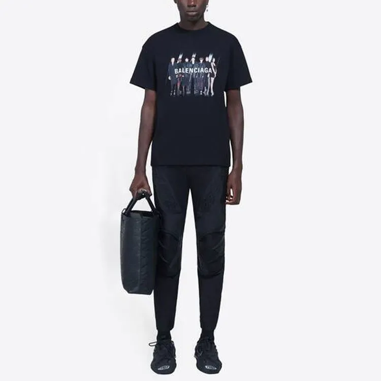 Balenciaga T Shirt Regular Fit Unisex Black-4