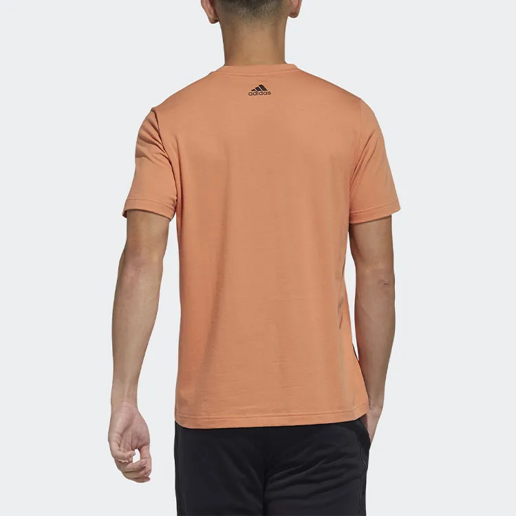 Adidas Set-in Sleeve T-Shirt Men's Khaki Brown-2