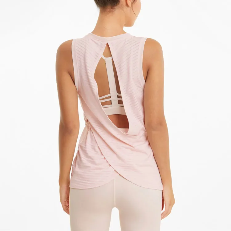 PUMA Studio Yoga Series Tank Tops Women's Light Pink-4