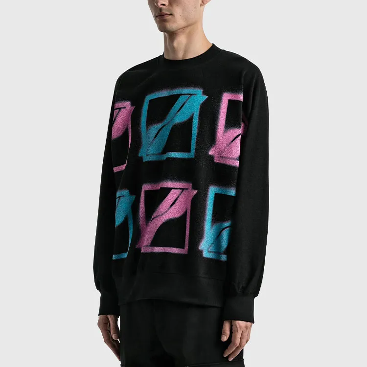 WE11DONE Logo All Over Crewneck-2