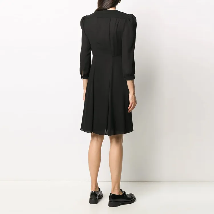 PRADA Long-Sleeved Dresses Women's Black-2