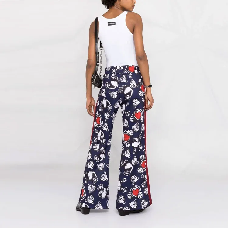 PALM ANGELS Knitted Sweatpants Women's Blue-4