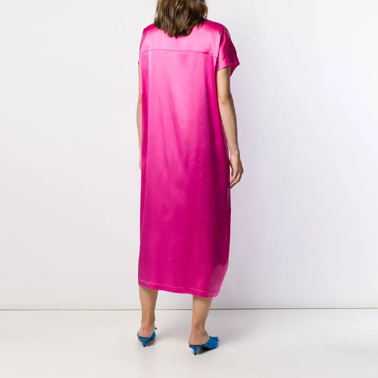 Balenciaga Short-Sleeved Dresses Regular Fit Women's Fuchsia-3