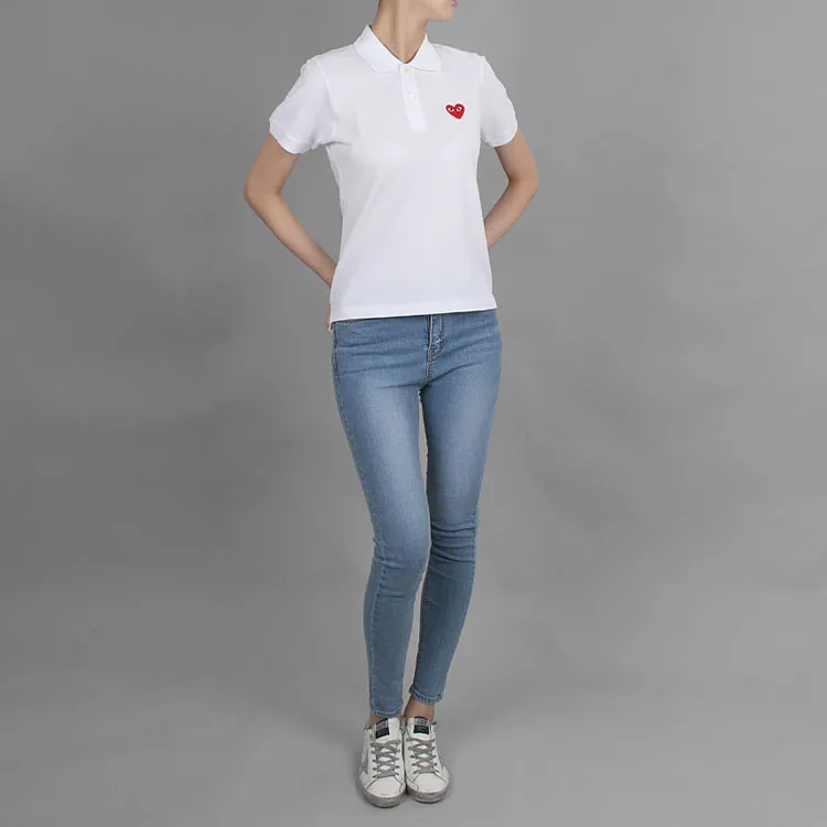 CDG Play Polo Shirts Women's-5