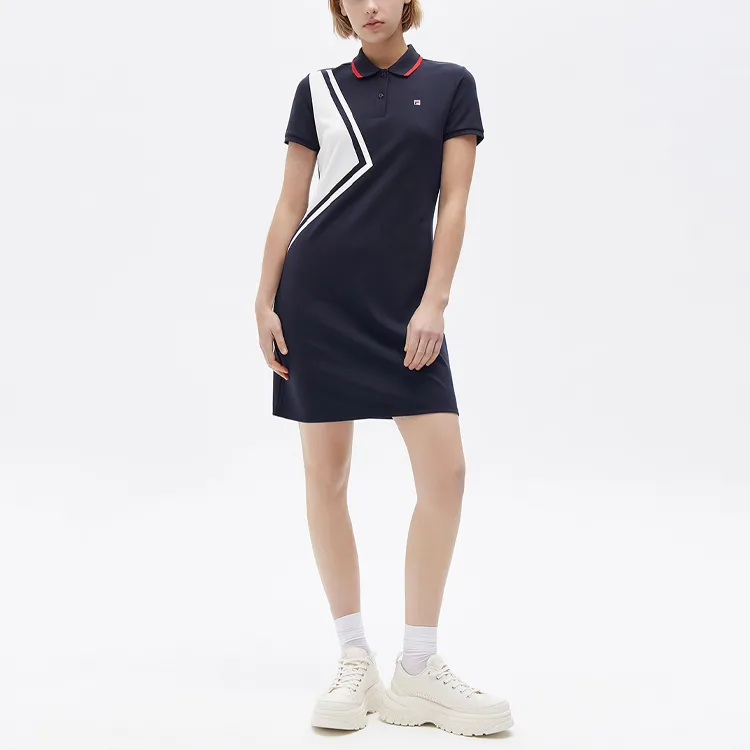 FILA Short Sleeved Dress Women's Legend Blue-3