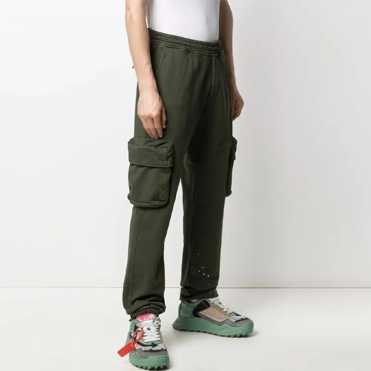 OFF WHITE SS21 Knitted Sweatpants Men Green-3