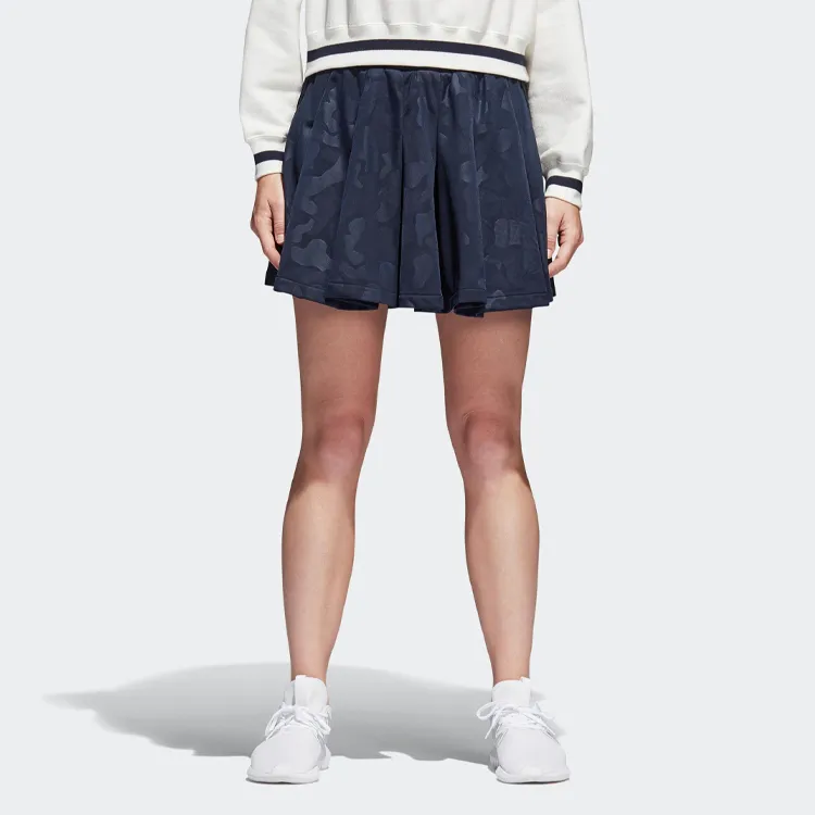 Adidas Originals Casual Short Skirts Women's Blue-2