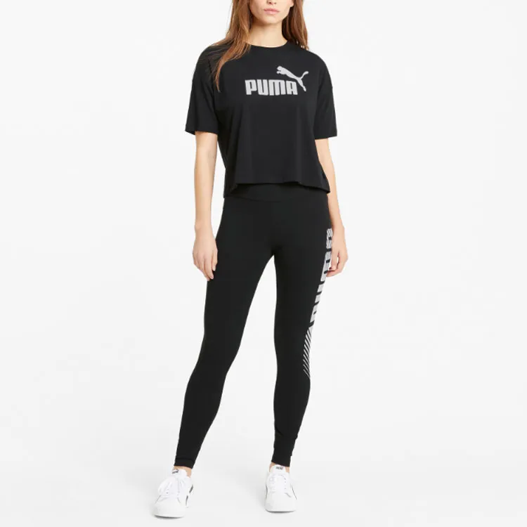 PUMA ESS Crop Tops Women's Black-2