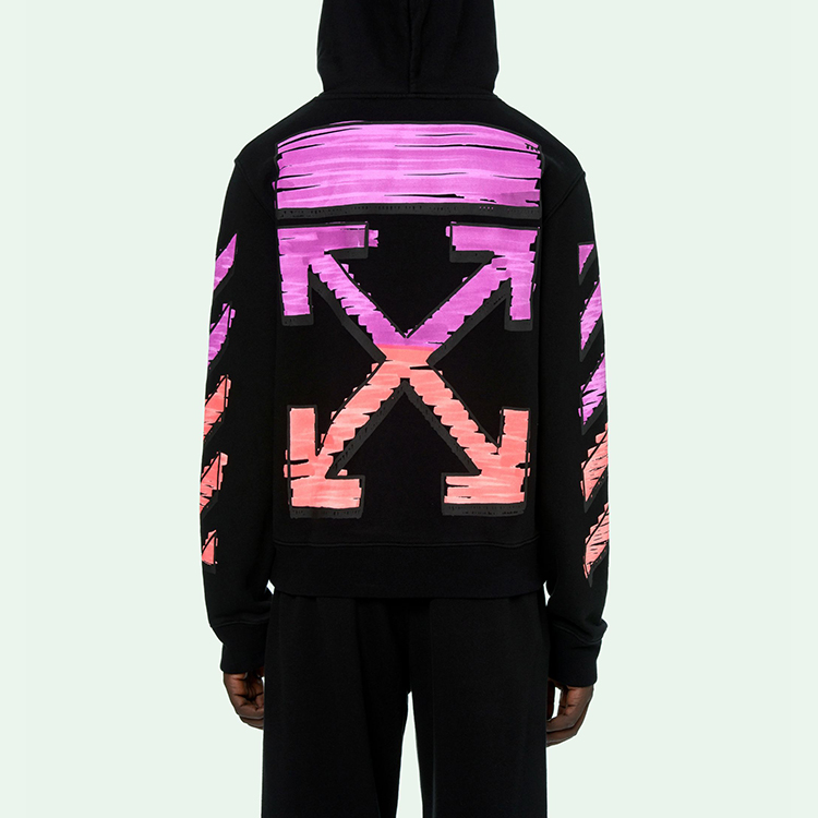 【関税込み】Off-White ブラック Off Stamp スケーター フーディ BLACKWHITE OFF-WHITE OFF STAMP SKATE HOODIE