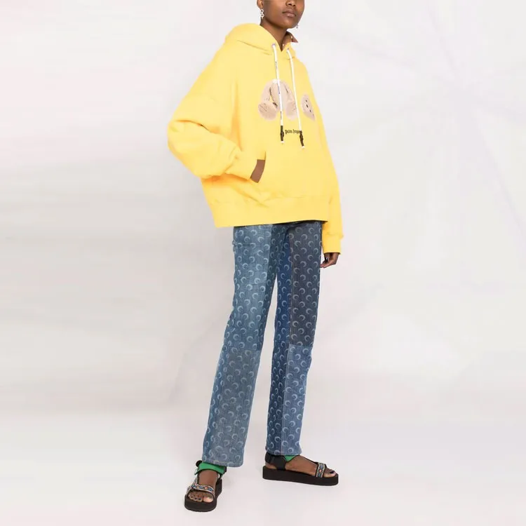 PALM ANGELS Bear Hoodie Yellow/Black-3