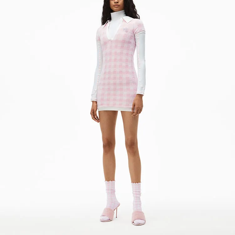 Alexander Wang Short Sleeved Dresses Women's Pink-1