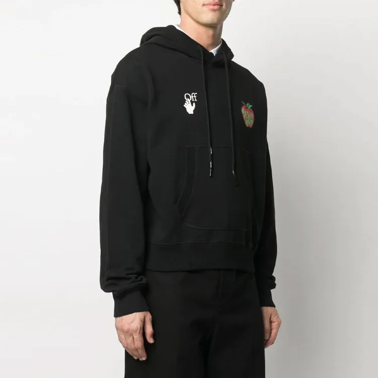 OFF WHITE Oversized Apple Print Arrow Hoodie-3