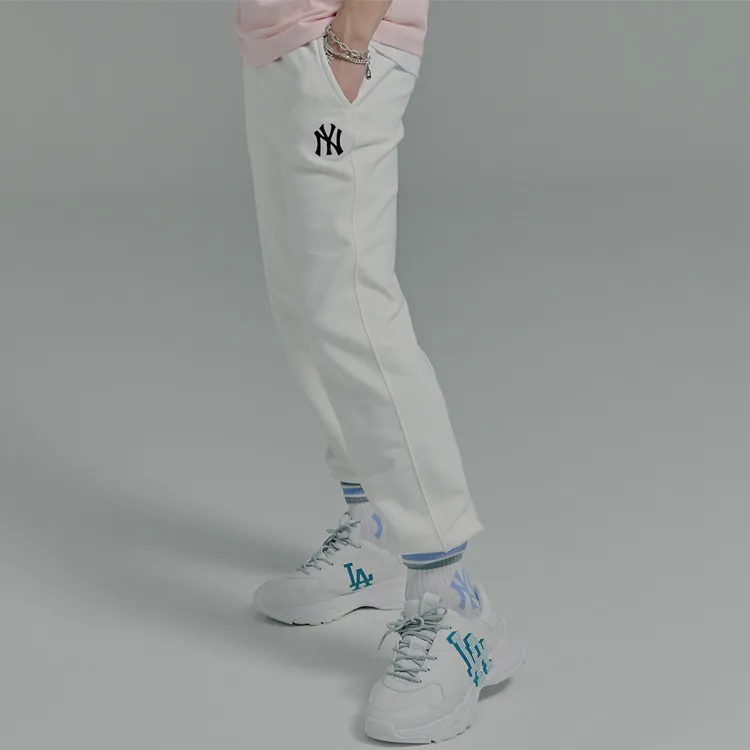 MLB New York Yankees Knitted Sweatpants Unisex White-2