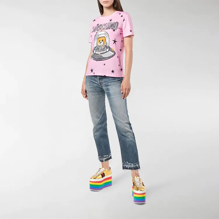 MOSCHINO T Shirts Women's Pink-4