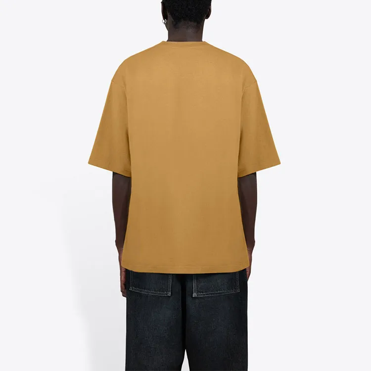 Balenciaga T Shirt Loose Fit Style Men's Khaki-5