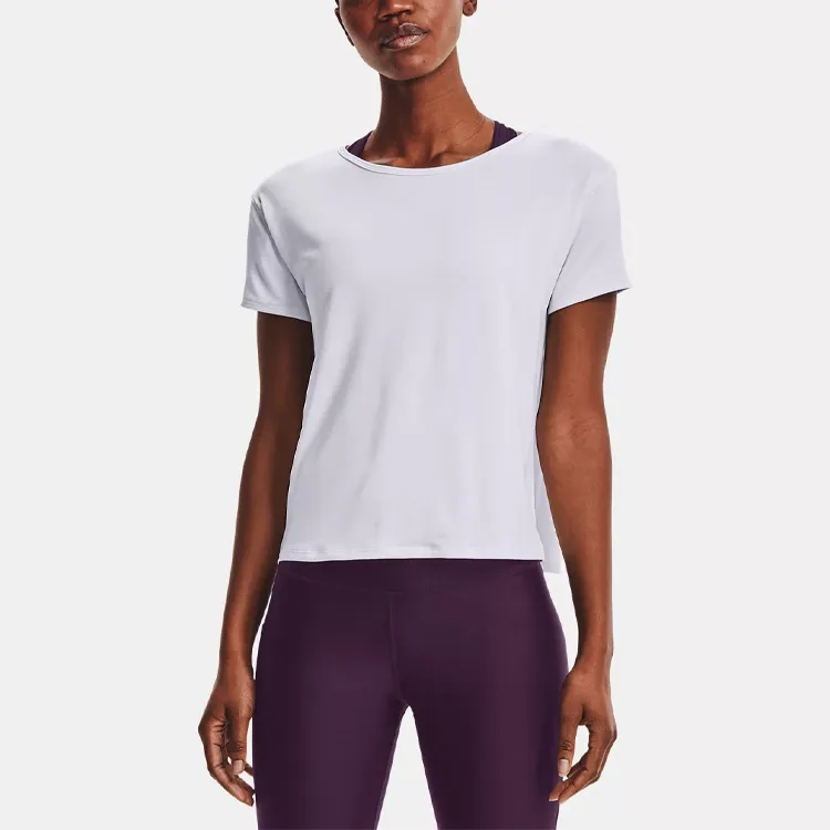 Under Armour Drop Shoulder Sleeve T Shirt Women's White-2