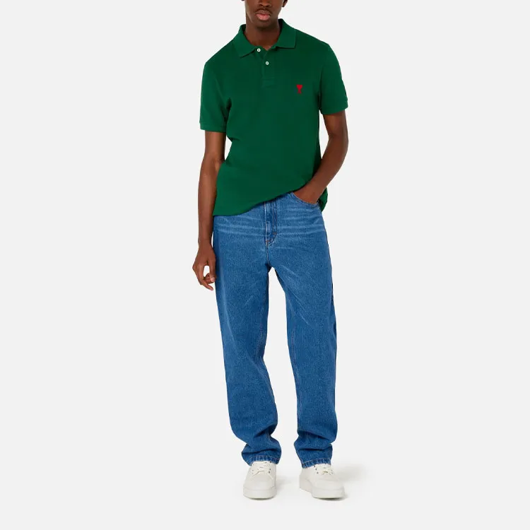 AMIPARIS Polo Shirts Men Dark Green-3