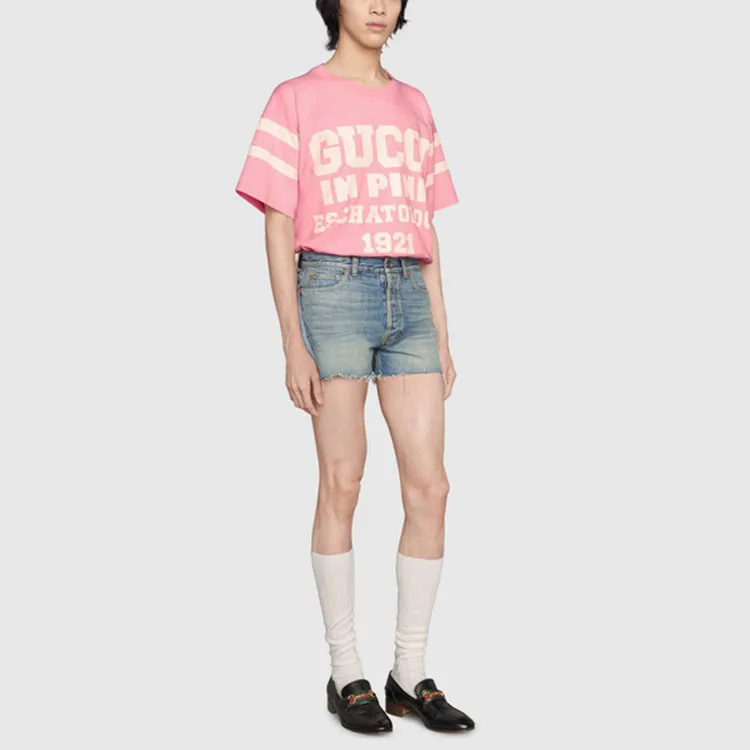GUCCI X Adidas 25 T shirt Pink-4