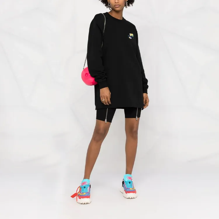 OFF WHITE SS21 Long Sleeved Dresses Women's Black-1