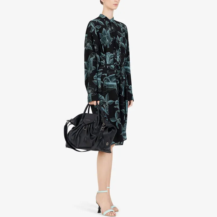 Givenchy Floral Schematic Print Shirt Dress-4