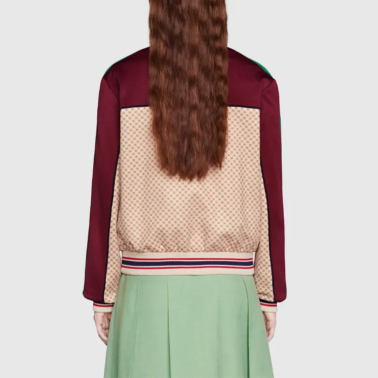 GUCCI Interlocking G Print Jersey Jacket Beige-3