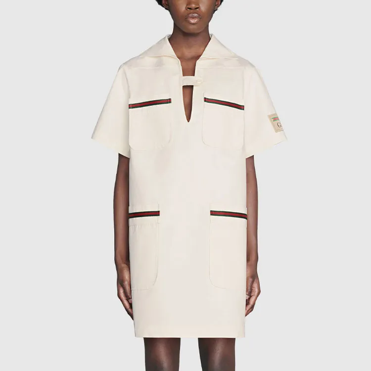 GUCCI Web stripe Trim Jersey Dress-1