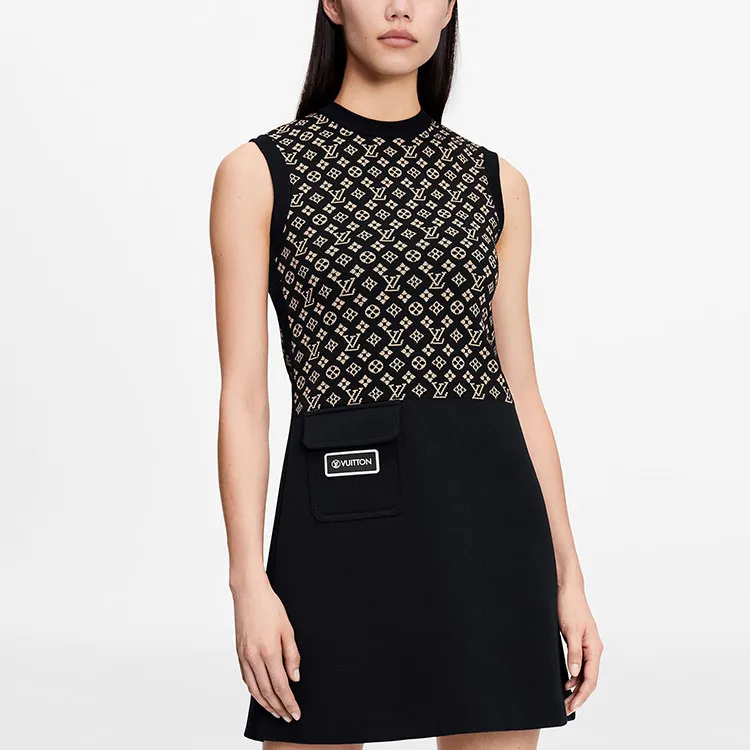 LOUIS VUITTON FW21 Sleeveless Dress Women's Black-1