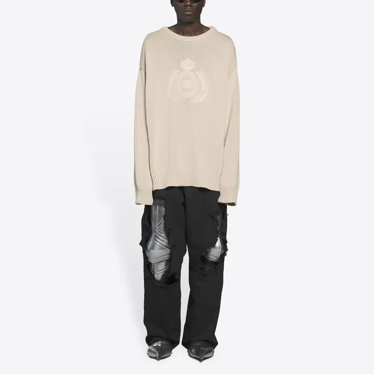 Balenciaga Bb Laurel Crown Logo Crewneck Knitted Sweater-4