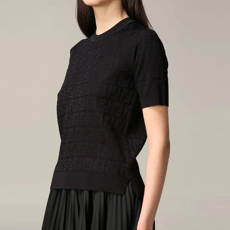 FENDI By Marc Jacobs Cotton And Viscose Jumper Black-4