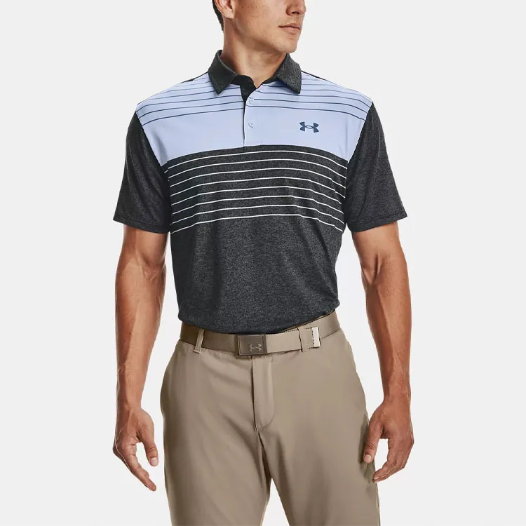 Under Armour Polo Shirts Men Black Blue-2
