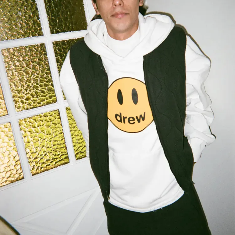 Drew House Smiley Collection Sweatshirt Unisex White-3