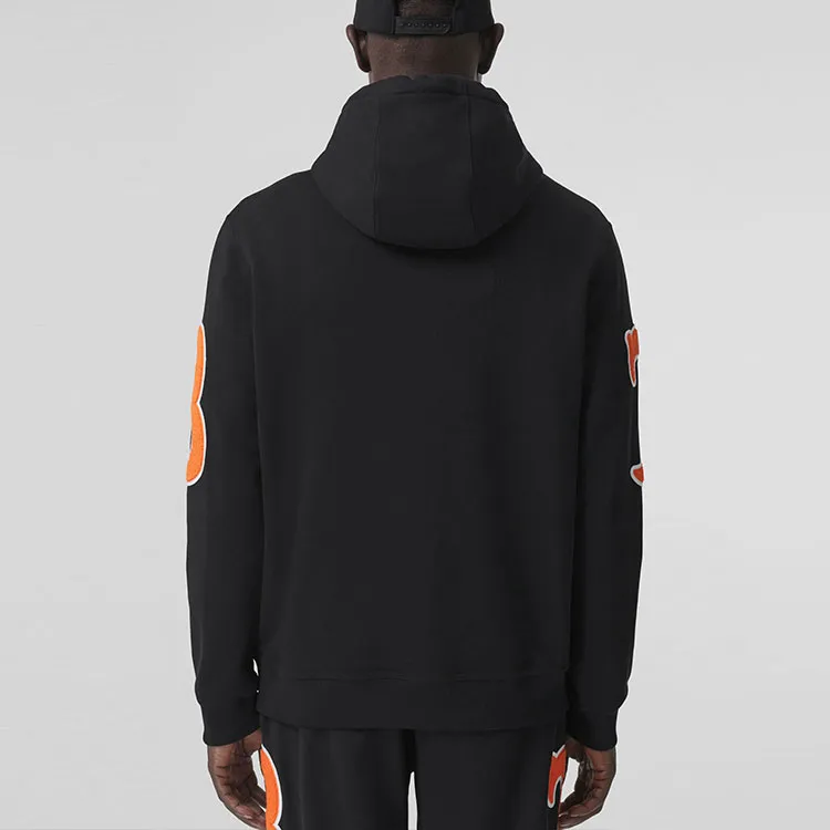 Burberry Letter Graphic Appliqué Hoodie-2