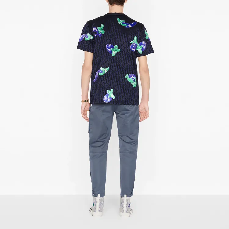 DIOR Quarterly New Products T-Shirts Men Navy-3