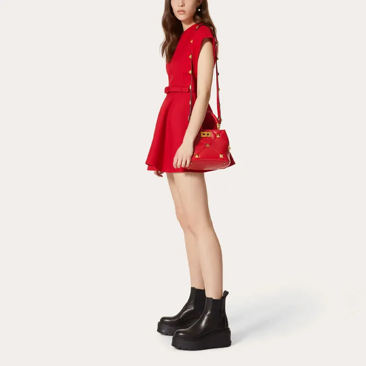Valentino Sleeveless Dresses Women's Red-3