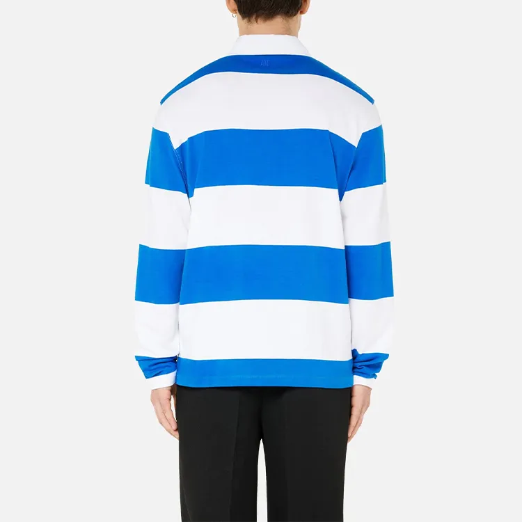 AMIPARIS Polo Shirts Men Blue White Multicolor-2