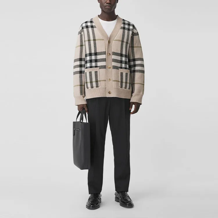 Burberry Check Pattern Cardigan-4