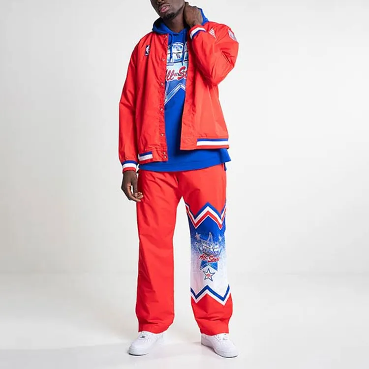 Mitchell Ness Jackets Unisex Red-3