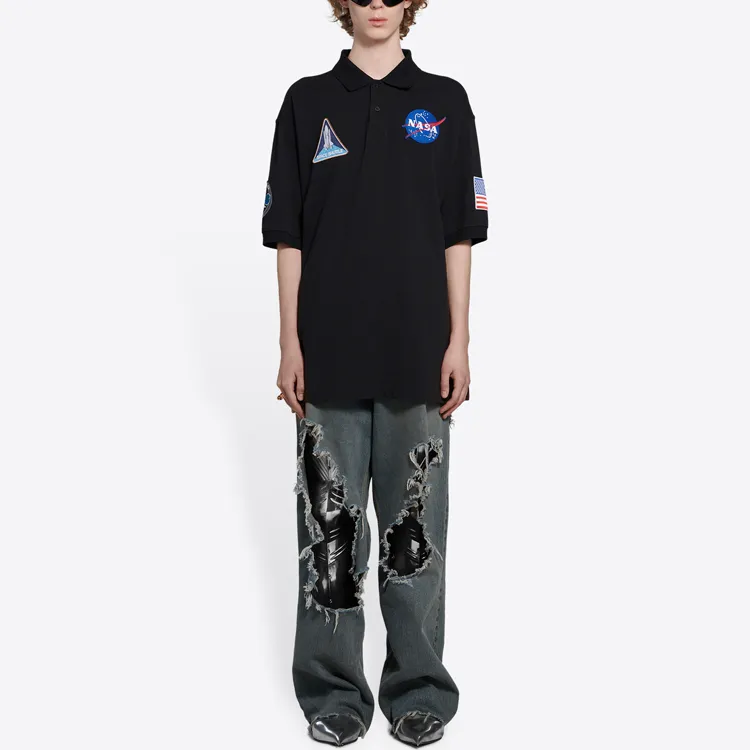Balenciaga Nasa Space Multi Patch Polo-4