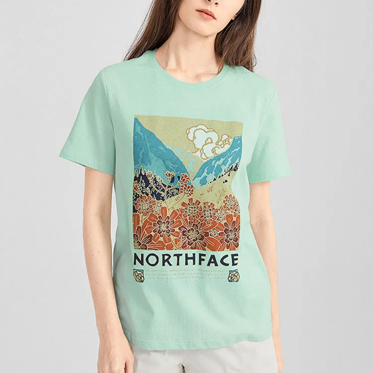 THE NORTH FACE Set in Sleeve T Shirt Women's Green-2