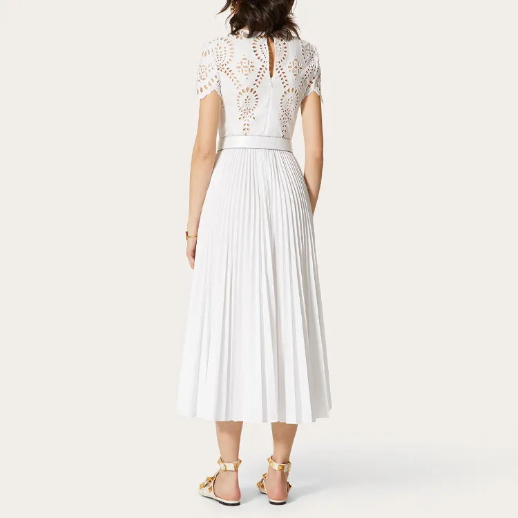 Valentino Short-Sleeved Dresses Women's White-2